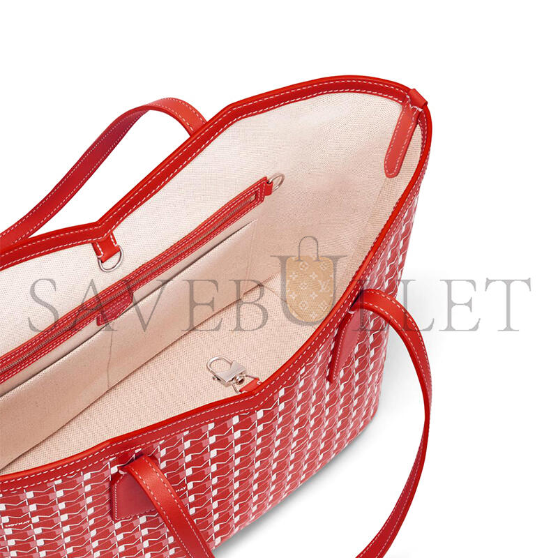 M0ynt red white canvas monogram mm tote bag winsert for ci3000-0320 (28*24*12cm)